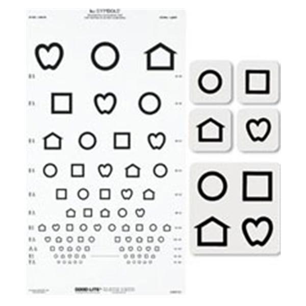 Good-Lite Chart Illiterate Vision Testing 20' Testing Distance 10x18" Ea (800723)