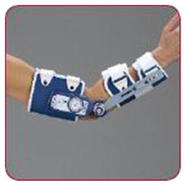 Deroyal Industries  Splint Dynamic DeROM Elbow White/Blue Size Large Right Ea