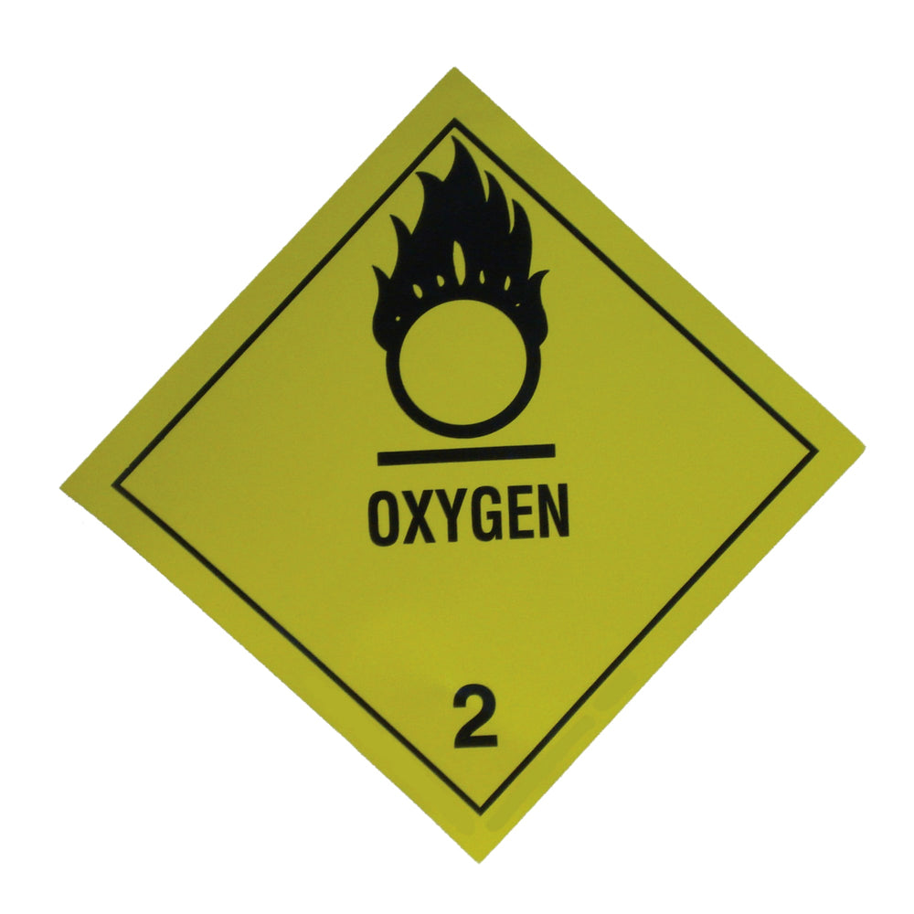 Yellow Oxygen Label