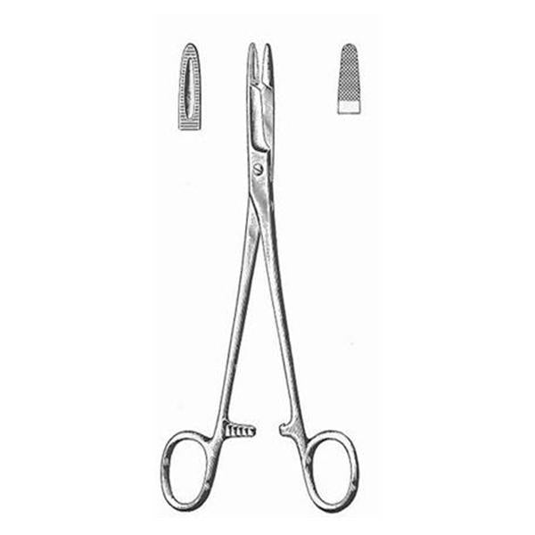 BR Surgical Holder Needle Olsen-Hegar 5-1/2" Serrated Jaw Straight SS Ea