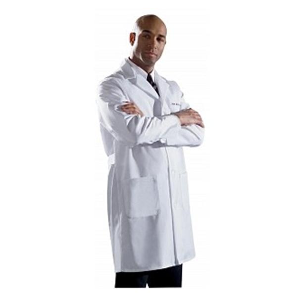 Medline Industries  Lab Coat Poly/Ctn Silver Touch M Wht Sz 40 39" Ea