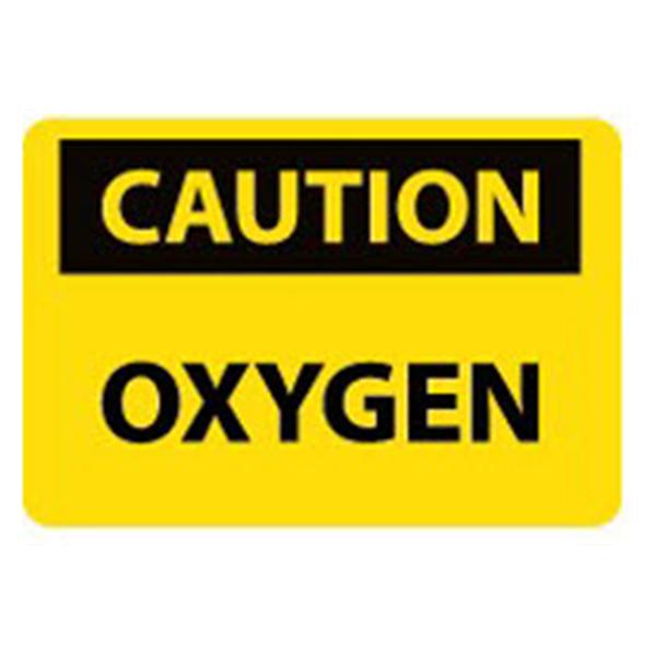 National Marker Sign:Caution,Oxygen 10x14 Vinyl Ea Ea