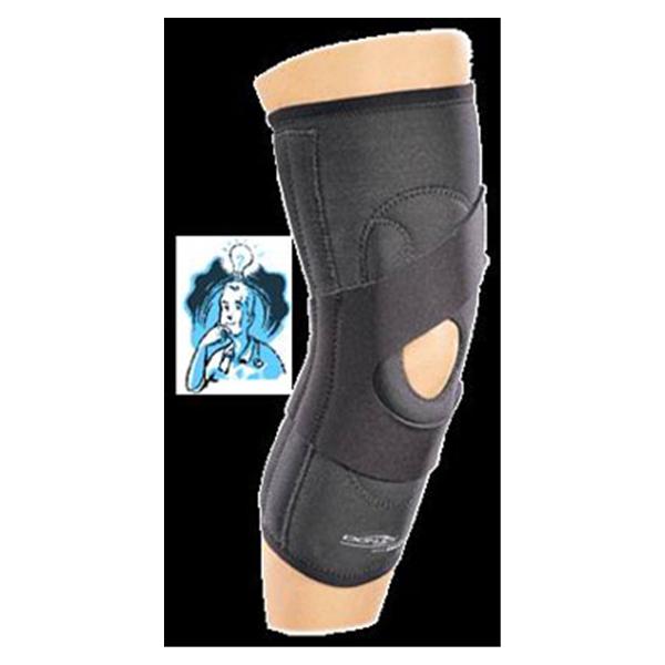 DJO Sleeve Support Lateral "J" Adult Knee Drytx Blk Sz XS Left Ea