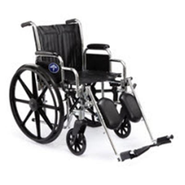 Medline Industries  Wheelchair 300lbs Capacity 20x16" Detatch Arms Elevating Ea