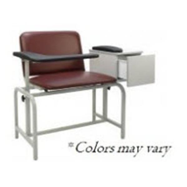 Winco Chair Blood Draw Gray Steel 450lb Capacity Pd Bck/24.25 St Ea