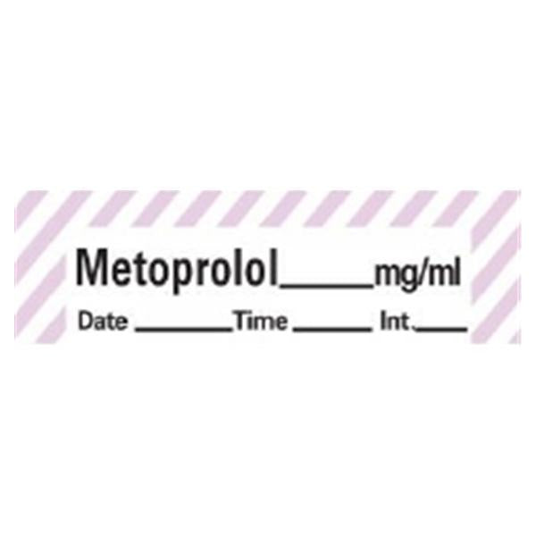 TimeMed a Div of PDC Tape Metoprolol Anesthesia 1.5x.5 Rmvbl White/Red Stripe 333/Rl