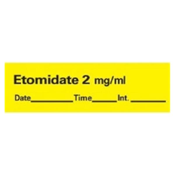 TimeMed a Div of PDC Label Etomidate 2mg/ml Yl 333/Rl 1/Rl 1/Rl