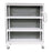 Extra-Wide 3-Shelf Linen Cart with Mesh or Vinyl Cover