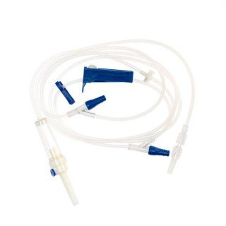 IV Administration Set, 2-Clave, 97" Tip to Tip, 14" and 80"