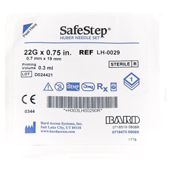 Bard Access Systems Kit Port Access Y-site SafeStep 22gx3/4" W/ Sod Cl LF Strl 5/Ca