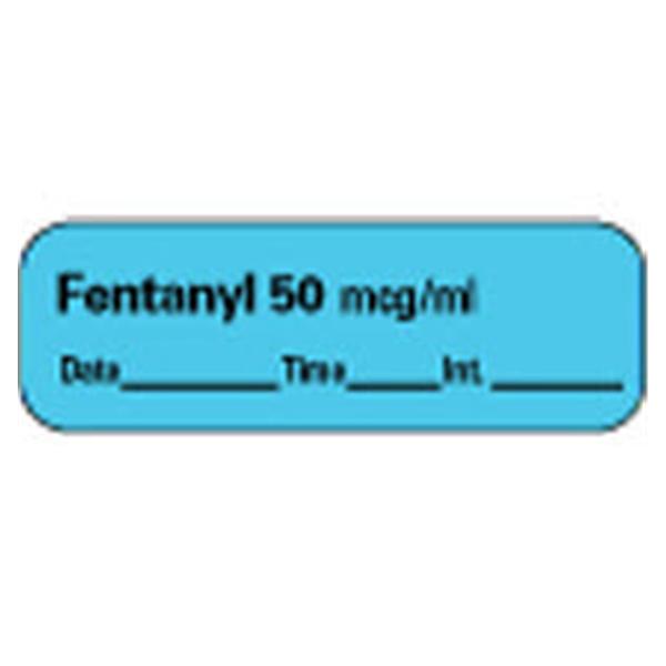 TimeMed a Div of PDC Anesthesia Label Fentanyl 50mcg/ml Blue 1-1/2x1/2" 600/Rl