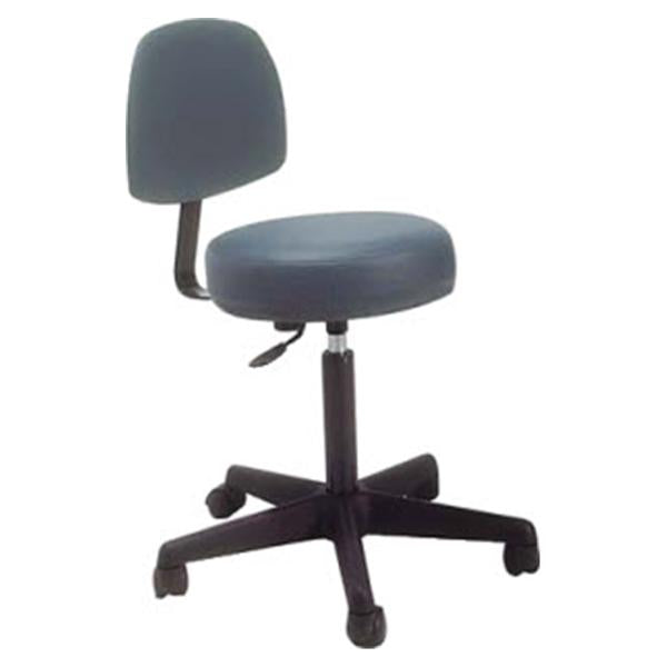 Oakworks Stool Exam Premium Ocean 5 Leg/Casters Backrest Ea