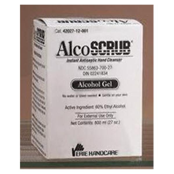 Erie Scientific Sanitizer Gel Alcoscrub 27 oz Refill 12/Ca