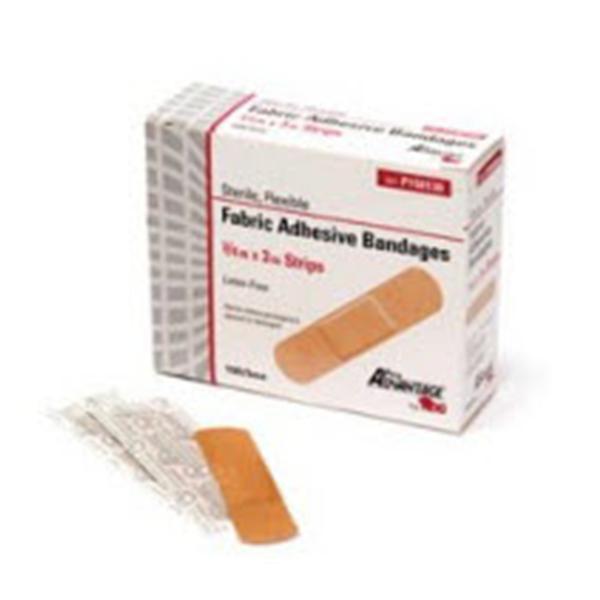 Abco Dealers Bandage Strips Elstc/Fbrc Pro-Advantage 3/4x3" Flxbl Tn LF 100/Bx, 12 BX/CA (P150130)