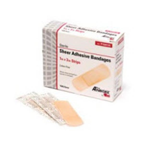 Abco Dealers Bandage Strips Fabric Pro-Advantage 1x3" Flexible Tan LF 100/Bx, 12 BX/CA (P150135)