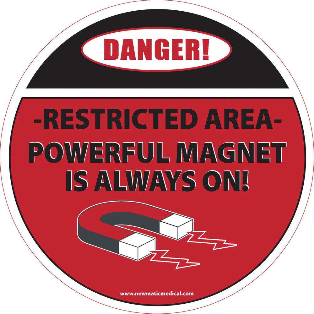 17 Inch Diameter MRI Floor Signs