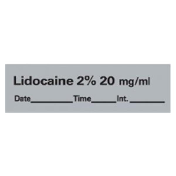 TimeMed a Div of PDC Tape Lidocaine 2% 20mg/mL Anesthesia 1-1/2x1/2" Rmvbl Gray 330/Rl