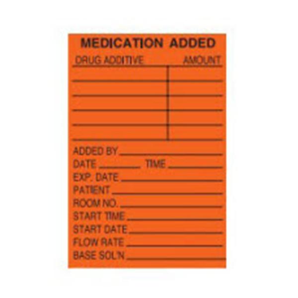 Centurion Medical Products Label Medication Added 2x3 Orange 1000/RL