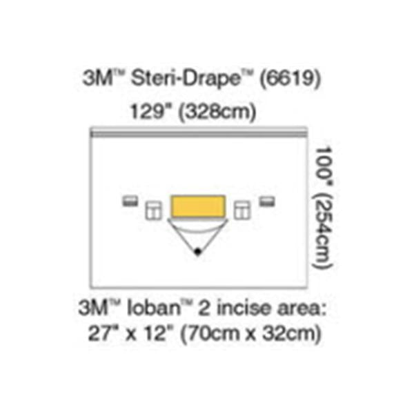 3M Medical Products Drape Isolation Steri-Drape Fenestrated 129x100" Clear Strl 5/Bx