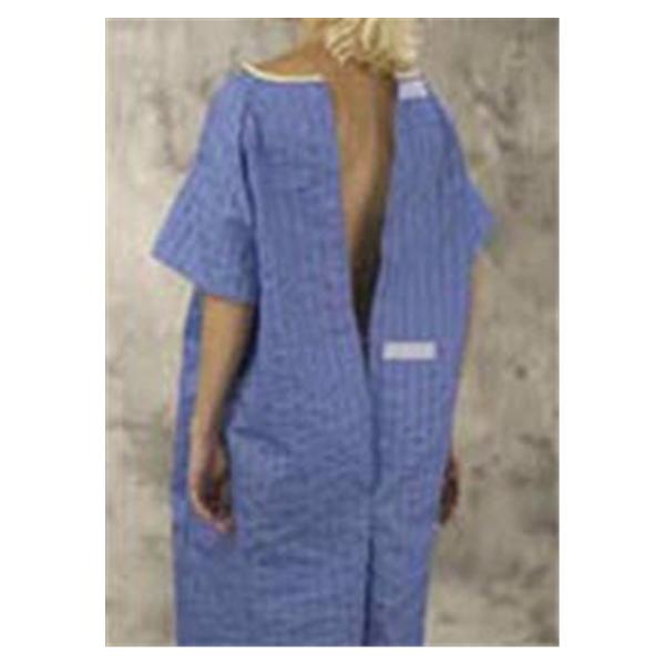 Patterson Med(Sammons Preston) Gown Patient Polyester / Cotton Blend XL 44" Unsx Blu Adlt Ea