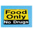 Health Care Logistics Magnet/Label Food Only No Drugs 3-5/8x3" Ea