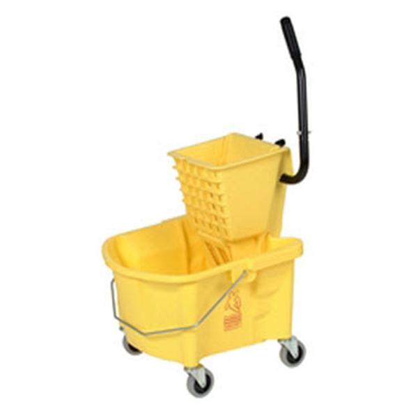 Continental Commercial Product Mop Bucket Side Press Wringer Yellow 26qt Ea Ea