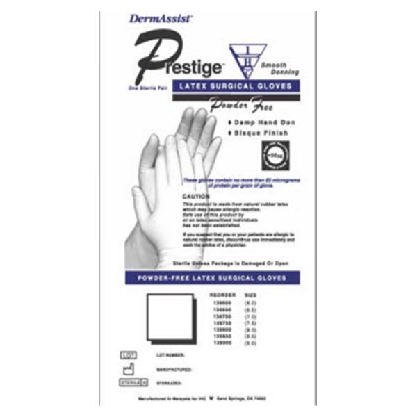 Innovative Health Care Gloves Surgical DermAssist Prestige PF Ltx 6.5 Strl Wht 200Pr/Ca