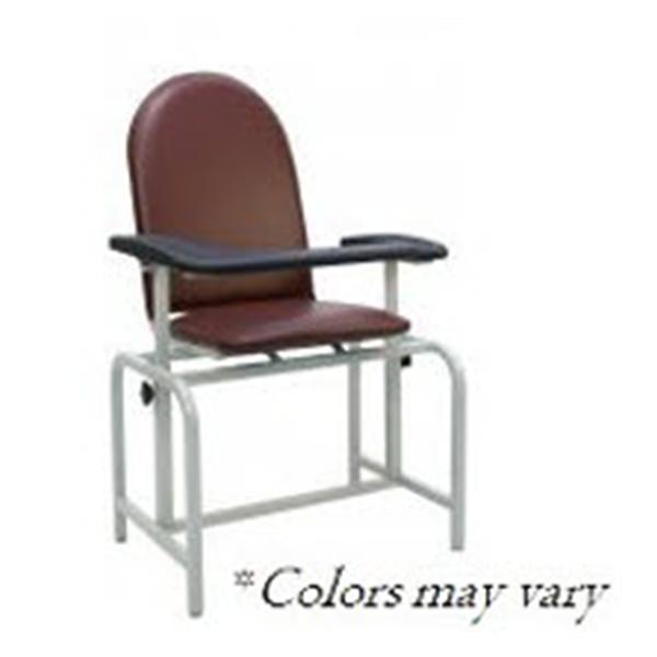 Winco Chair Blood Draw Burgundy Steel 300lb Capacity Pd Bck/18.75 St Ea