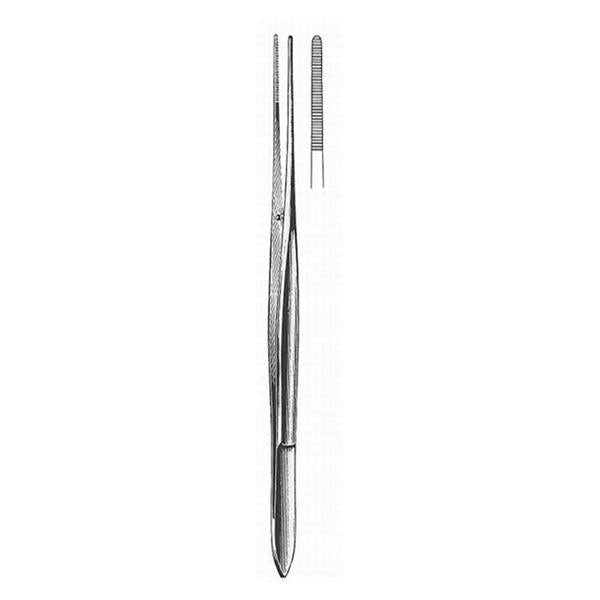 BR Surgical Forcep Thumb Cushing 6-3/4" Serrated Straight Stainless Steel Ea