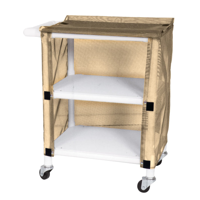 2-Shelf Linen Cart with Mesh or Vinyl Cover