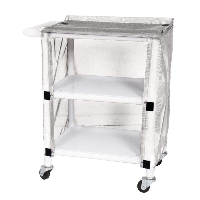 2-Shelf Linen Cart with Mesh or Vinyl Cover