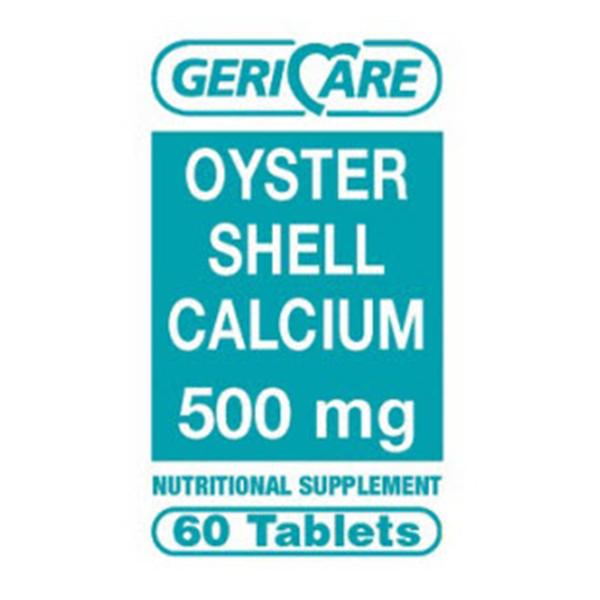 Geri-Care Pharmaceuticals Oyster Shell Calcium Supplement Adult Tablets 500mg 60/Bt