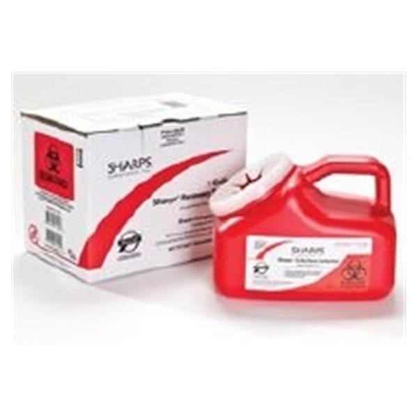 Sharps Compliance Box Replacement 2gal Red/White Ea