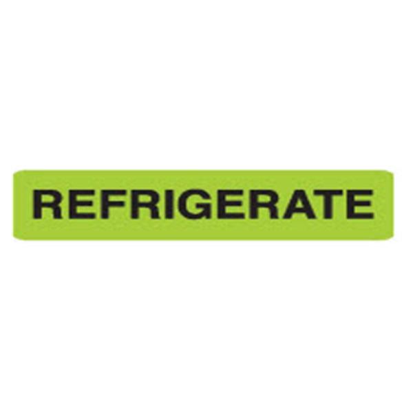 Label And Tape  Label Refrigerate 1-5/8x7/8" Permanent Fluorescent Green 1000/Rl