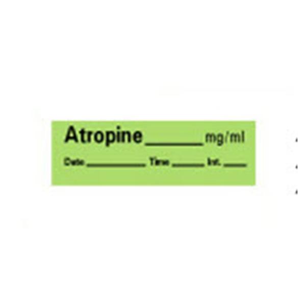 TimeMed a Div of PDC Label Medication Atropine 1-1/2x1/2" Green 500/Rl