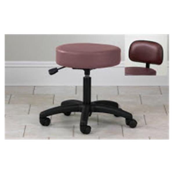 Clinton Industries Stool Exam Value Series Purple Gray 5 Leg/Casters Backrest Ea