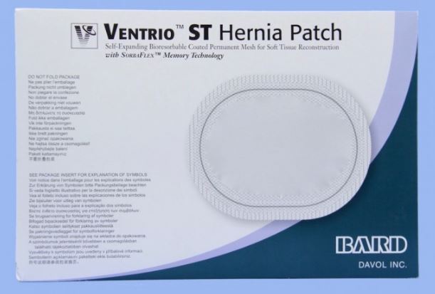 CR Bard Ventralex Hernia Patch - Ventralex Hernia Mesh Patch with Strap, Extra-Large Circle - 5950090