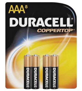 AAA Duracell CopperTop Standard Batteries