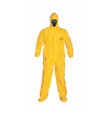 Coverall with Attached Hood and Boots and Taped Seams