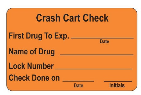 Crash Cart Check Labels