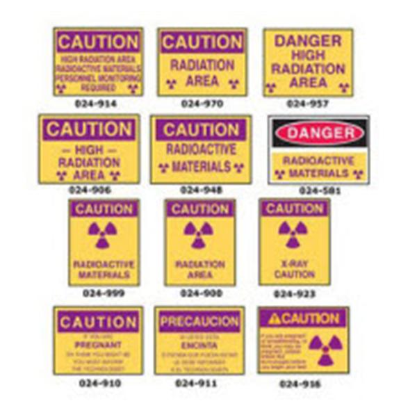 Biodex Medical Systems Sign Radioactive Materials 7"x10" Ea Ea