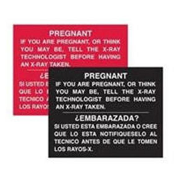 SourceOne Healthcare Tech  Sign Pregnant? Tell Tech 8x10" Ea Ea