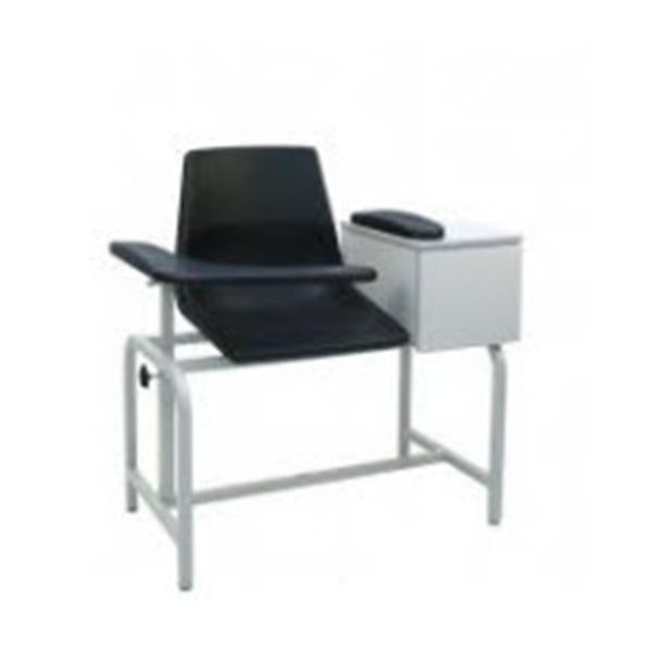 Winco Chair Blood Draw Black Steel 300lb Capacity 18" Seat Ea (2570PR)