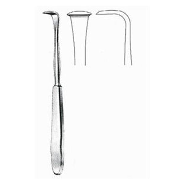 BR Surgical Elevator Langenbeck 8" 8mm Wide Tip Stainless Steel Reusable Ea