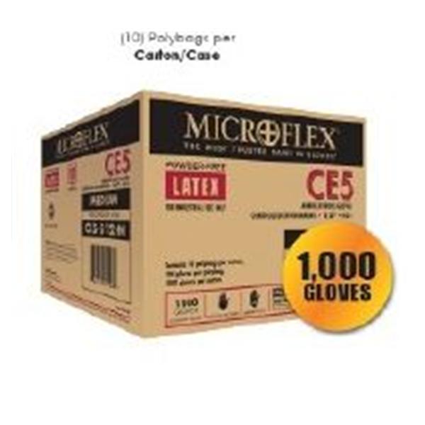 Microflex  Gloves Cleanroom CE5 System PF Ltx 12 in Lg NS Wht 1000/Ca