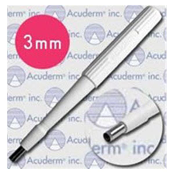 Acuderm Biopsy Punch Drml Acu-Punch 3 Rbd Hlw Hndl SS Bld Disp Strl 25/Bx