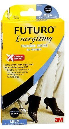 3M Healthcare Futuro Ultra Sheer Knee Highs - Knee-High Stocking, Sheer, Women, Black, Size M - 71014BEN