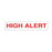 Health Care Logistics Labels High Alert 1-5/8x3/8" Wht/Red 1000/Pk 1000/Pk