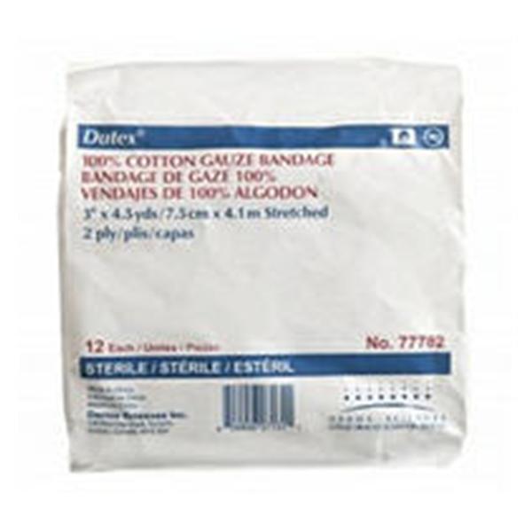 Integra LifeSciences  Bandage Dutex Conforming Cotton 3"x4.1yd LF Sterile Tan 96/Ca