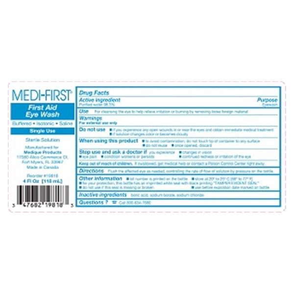 Medique Pharmaceuticals Eye Wash Ophthalmic 1oz/Bt